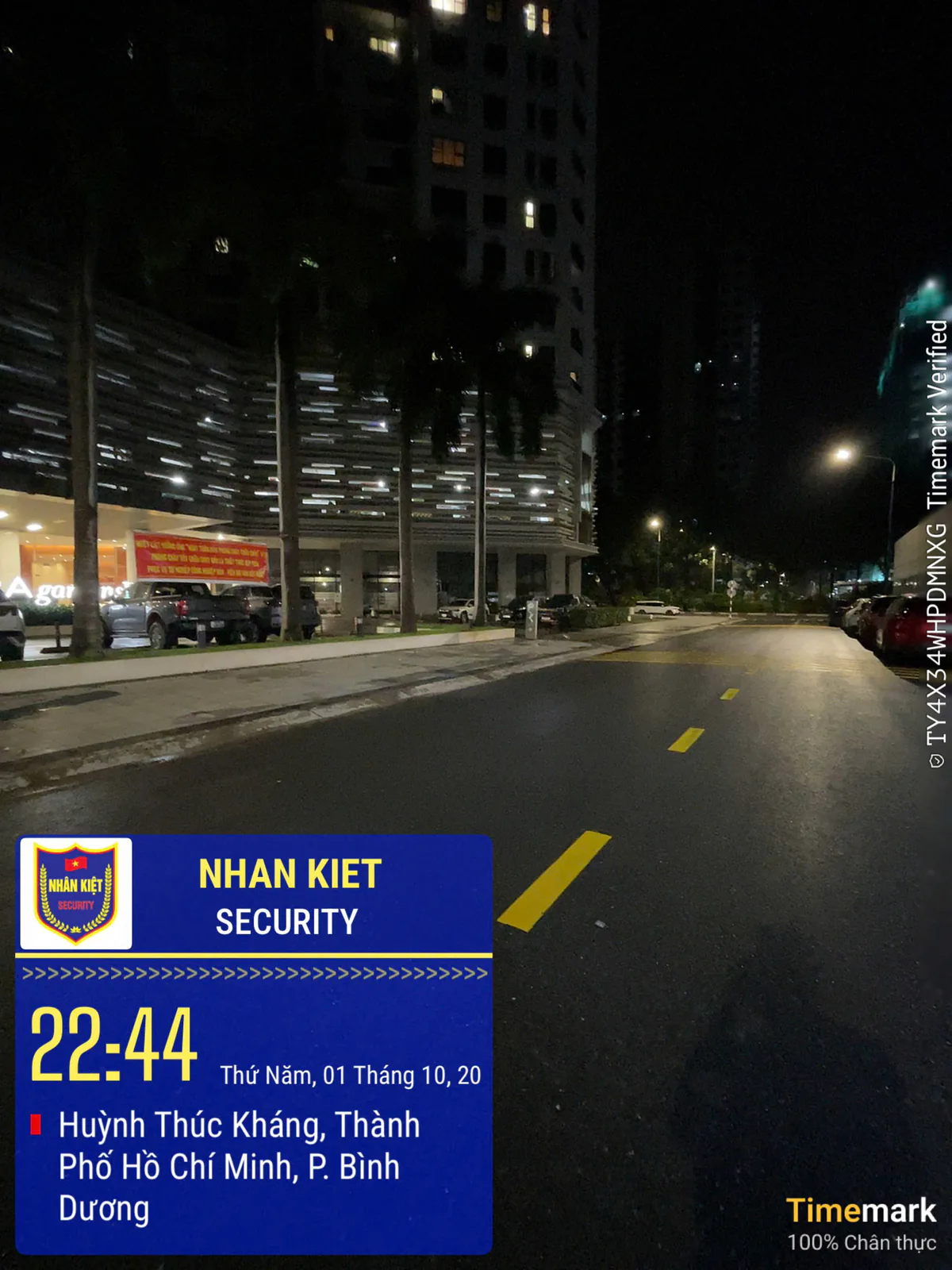 Kiểm tra khu vực đường nội bộ SORA gardens II ban đêm